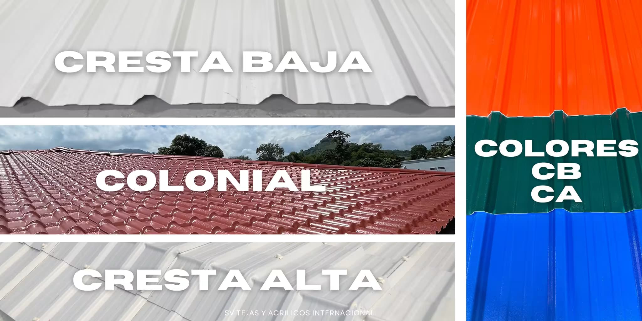 banner principal de sv tejas y acrilicos internacional con la frase: 'Todo en un solo lugar'