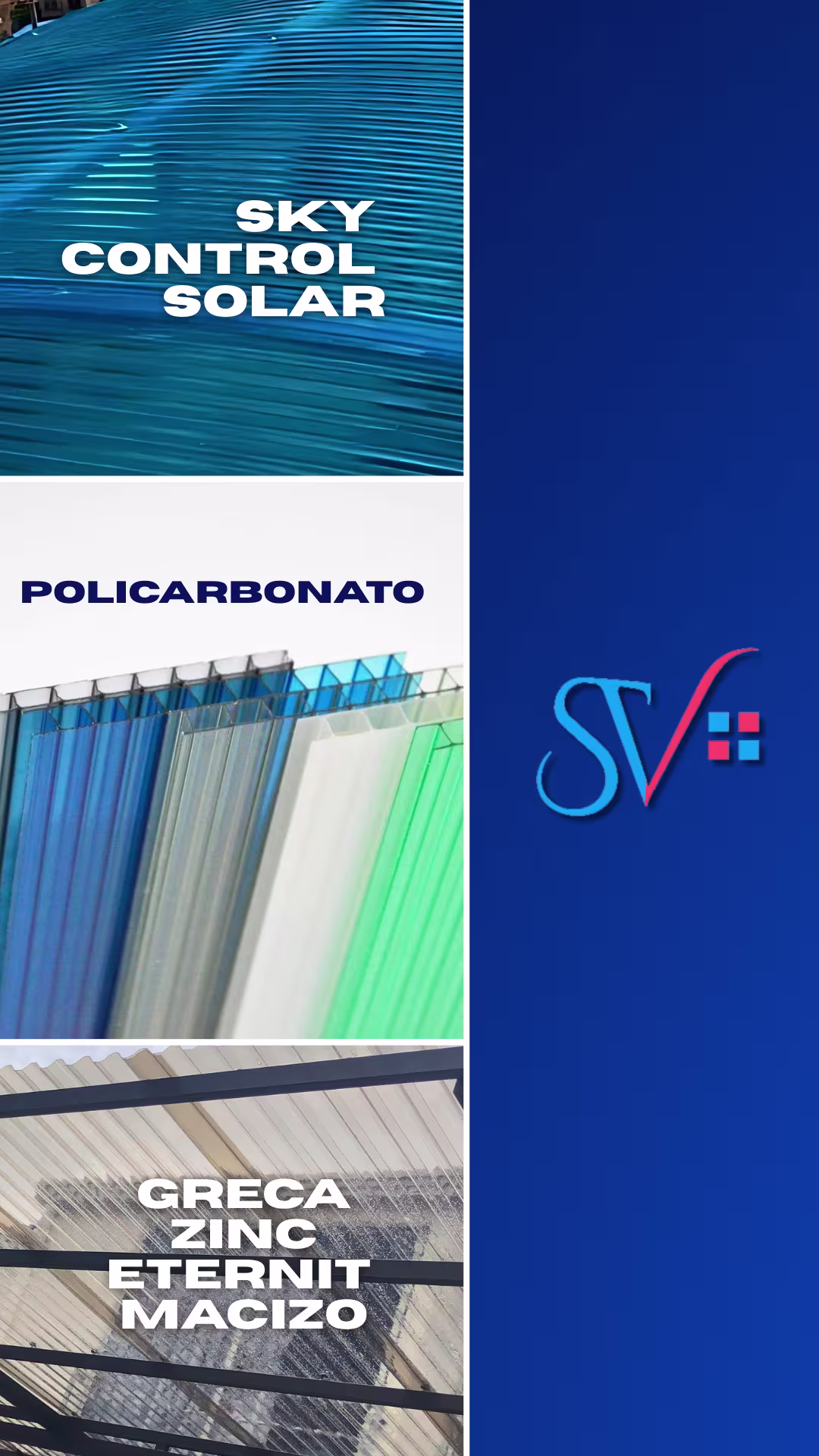 banner principal de sv tejas y acrilicos internacional con la frase: 'Todo en un solo lugar'