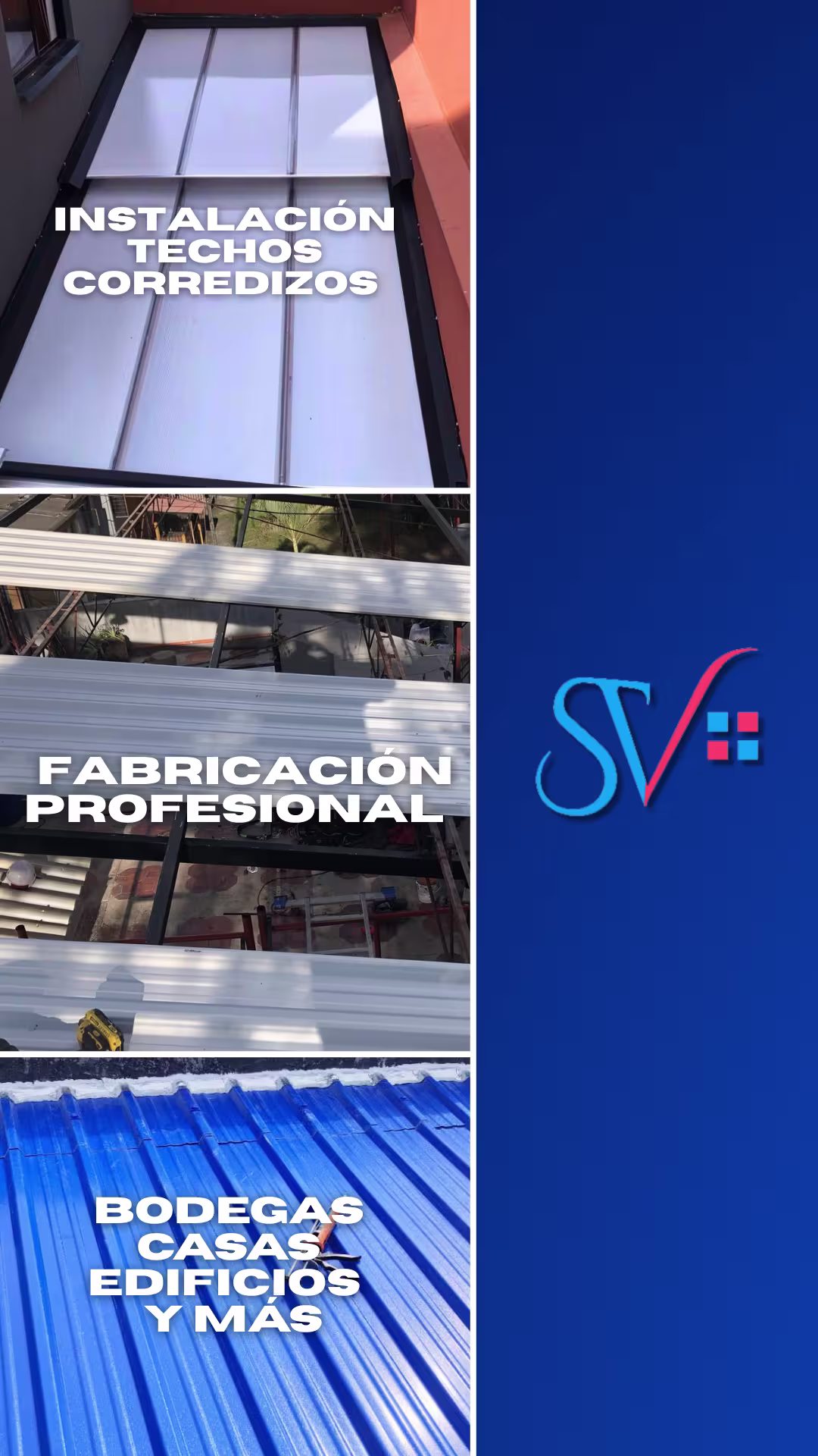 banner principal de sv tejas y acrilicos internacional con la frase: 'Todo en un solo lugar'