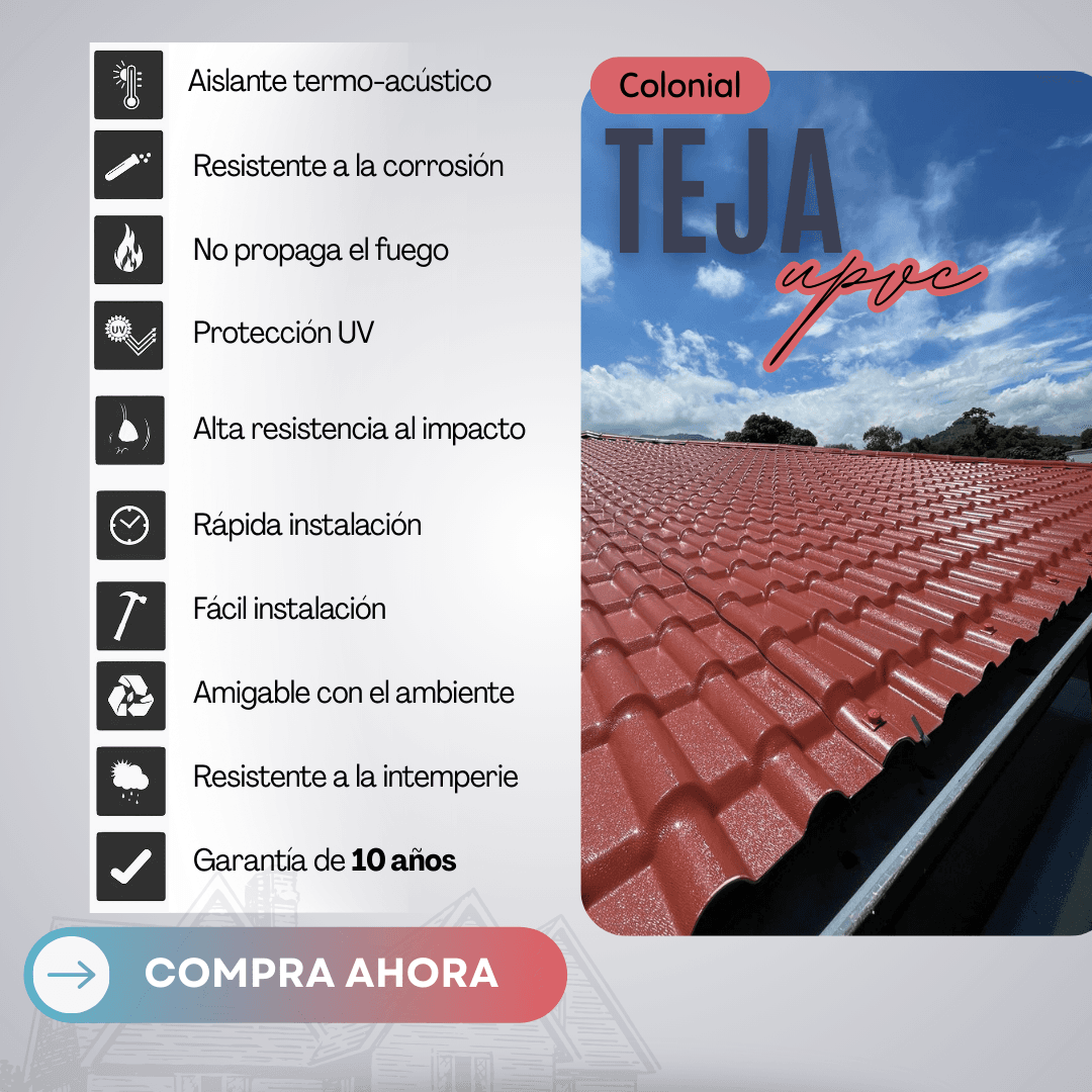 1 Teja Colonial Upvc Termoacústica - Imagen 3