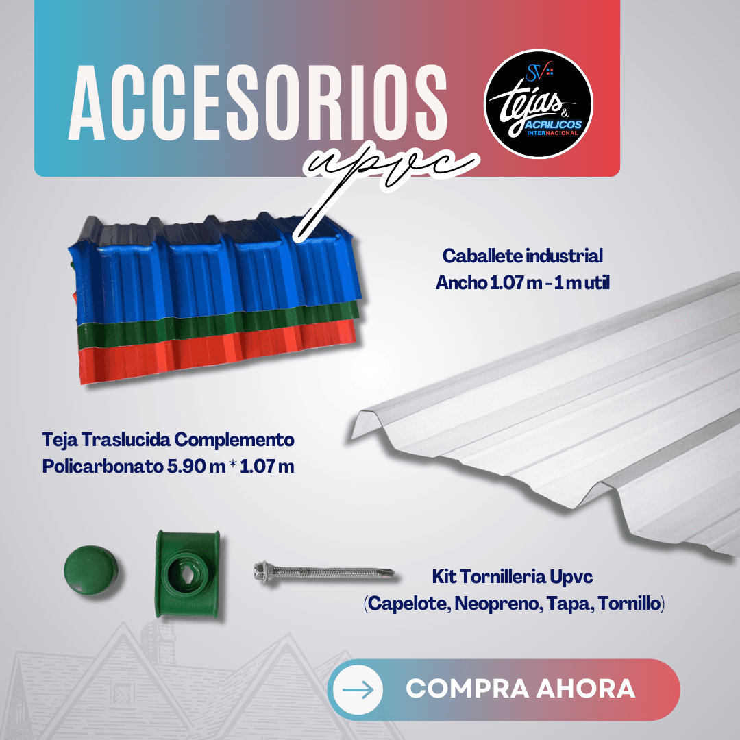 3 Teja Industrial Azul Upvc Termoacústica - Imagen 6